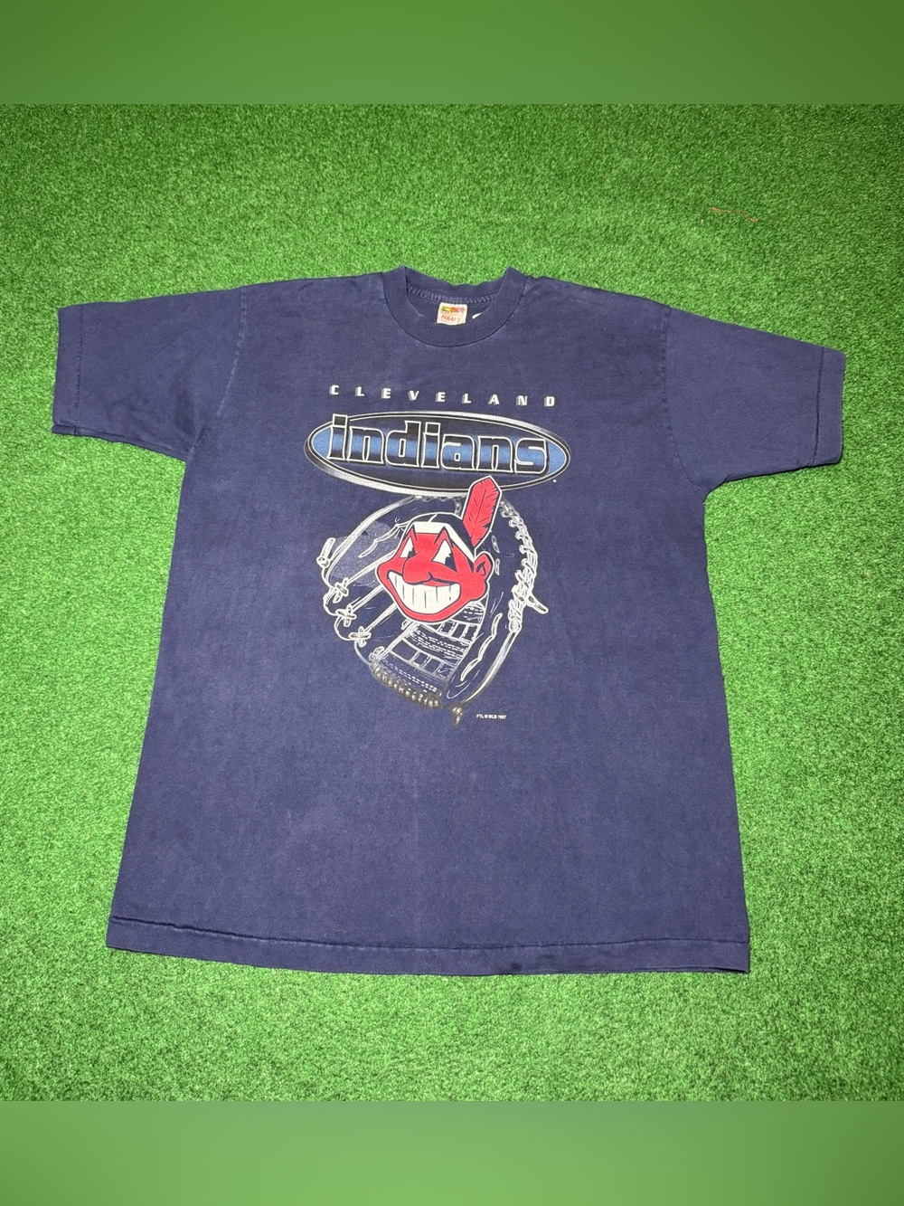 Cleveland Indians Chief Wahoo 90s MLB Vintage Baseball Large T Shirt Retro